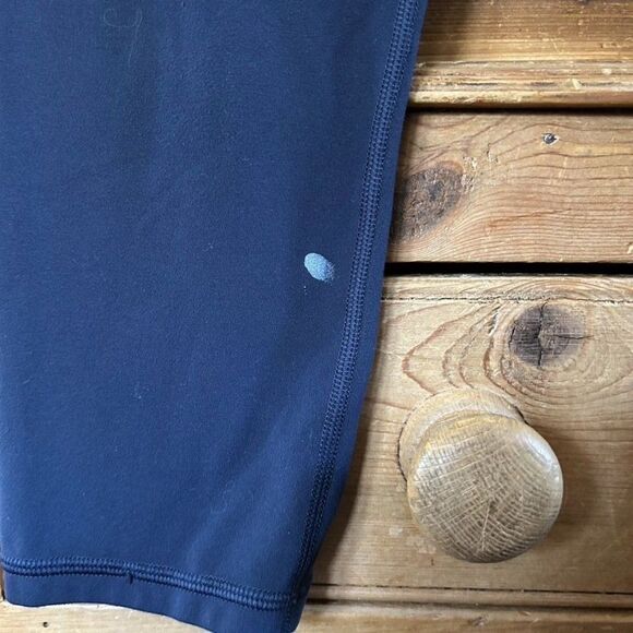 Athleta Small Elation Capri Cropped Leggings Navy Blue Flawed - Picture 3 of 7
